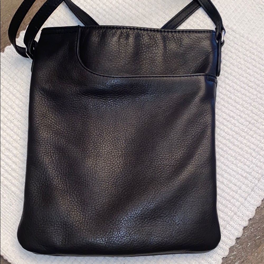 Black Leather Crossbody Bag